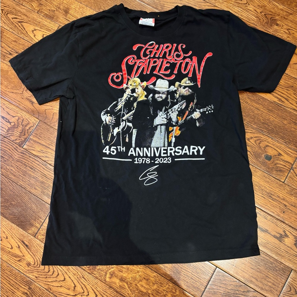 Black 45th Anniversary Chris Stapleton concert Graphic T-Shirt